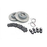 FRONT Brake Pads and Slotted Brake Disc Package for Porsche 996 1997-04 Sebro - 99635140501, 99635140601, 99635294903