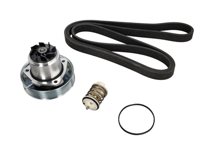 保时捷 958 Cayenne 3.6升水泵、皮带和恒温器组件 - 95810603304, 95810612602, 95810612601, 95810612600, WHT000863, 94610225230, 95810603303, 95810603302, 95810603301, 95810603300, 95510293300