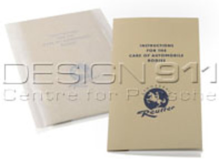 Opmerking over onderhoud in het ENGELS. Porsche 356 Knickscheibe/Pre A (1950 tot 1955) - PCG475510, PCG475520