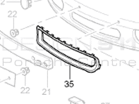 Front bumper outer vent. Porsche Boxster 986 S 1999-02 - 98650555100G2X, 98650555100 Front bumper outer vent. Porsche Boxster 986 S 1999-02 - 98650555100G2X, 98650555100