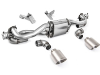 Milltek sports exhaust rear silencer delete with titanium trims. Porsche 718 Cayman GT4 4.0ltr / Boxster GTS 4.0ltr Milltek sports exhaust rear silencer delete with titanium trims. Porsche 718 Cayman GT4 4.0ltr / Boxster GTS 4.0ltr