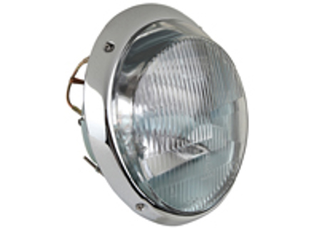 Lampada frontale 'Bosch Style' con vetro trasparente, bordo cromato. Porsche 911/912 65-73 LHD Auto - 90163110100, 91163110100, 91163111300 - 1695100800