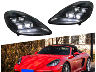 LED Headlamp Upgrade - HD-Matrix Style - for Left-Hand Drive & Right-Hand Drive Porsche 718 (982) Boxster / Cayman 2017>> - 98204490011 - 982925019/20LL