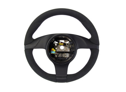 Volante imbottito in alcantara nera. Porsche 997 / 987 Boxster / 987 Cayman - 99704440212, 99704440213, 99704440218