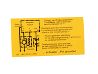 Decalcomania coperchio regolatore di tensione. Porsche 356B/356C - 90170100700 - 1601503200 Decalcomania coperchio regolatore di tensione. Porsche 356B/356C - 90170100700 - 1601503200