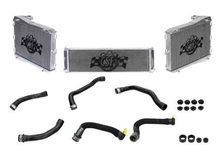 Aluminium-Kühler für Kühlwasser und Schläuche, 3er-Set. Porsche 991.2 - 9P1121251, 9P1121252, 9P1121253, 99110613702 - 7086, 7087, 7060