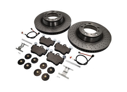 Paquete Pastillas y Discos de Freno TRASEROS Porsche 997 3.8L C4S - 99635240X02BRE, 99635240X02, 95535296000, 99761275402, 99635208600, 99635208602, 99735193907BRE, 99735193907, 90026904701, 99906705009