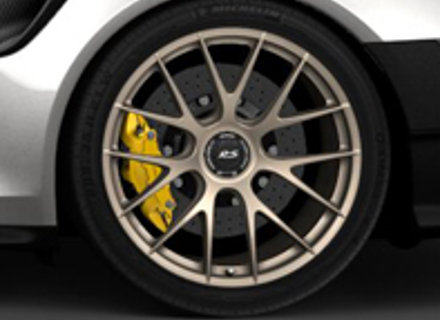 Original Porsche 20' 911 GT2 RS Magnesium light-alloy wheels White Gold Mettalic Front: 9.5 J x 20 ET 50 - 99136216383OH9, 99136216884OH9