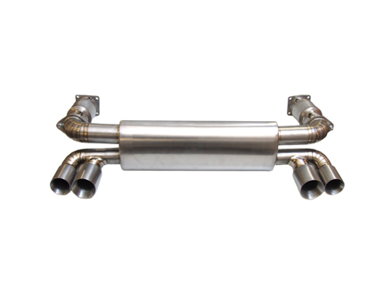 Exhaust Muffler / Silencer Titanium DesignTek for Porsche 996 Turbo - 99611102775, 99611102776