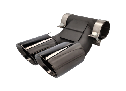 DesignTek Exhaust tail pipes brushed black finish for Porsche 981 / 981C - 98111126100, 98111136100, 98111136160, 98111136161, 98111136162, 98111196100, 98111196101, 98111196102