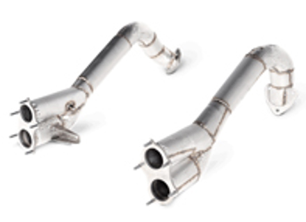Akrapovic Link pijp set (Titanium) voor Porsche 718 Cayman GT4 / Spyder - OPF/GPF >>02/2020 - 982254351L, 982254351AA, 982254350L
