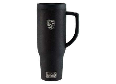 Porsche AHEAD Style Thermal Travel Cup, Black. - WAP0501720SAHD Porsche AHEAD Style Thermal Travel Cup, Black. - WAP0501720SAHD