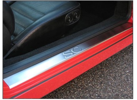 Profili sottoporta laterali in acciaio inox con logo SC. Porsche 911/912/930/964/993 - SP04