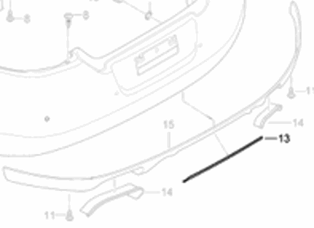 Rear bumper lower valance centre panel. Porsche 970 Panamera - 97050599301 Rear bumper lower valance centre panel. Porsche 970 Panamera - 97050599301