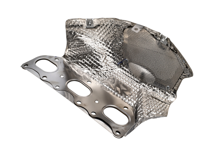 Exhaust manifold heat shield. Porsche 970 Panamera 3.6L - 94611104102, 946111041202, 94611104101, 94611104201, 036.821, 036.961 - 036.821, 036.961