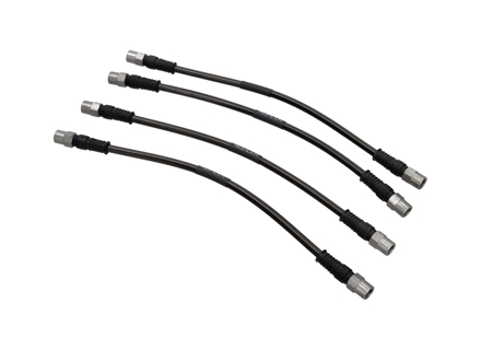 Remslangen gevlochten roestvrij staal (set van 4) voor en achter Porsche Boxster 986 - 99635513901, 99635513900, 99635513903, 99635513904