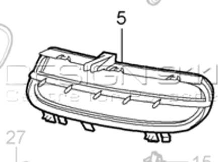Parrilla de parachoques delantero. Porsche 997.2 C2/C2S - 9975055630401C, 9975055640401C Parrilla de parachoques delantero. Porsche 997.2 C2/C2S - 9975055630401C, 9975055640401C