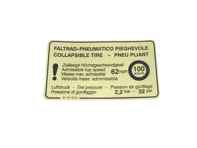 Adesivo per ruota di scorta pieghevole. Porsche 924 / 911 - 91170113701