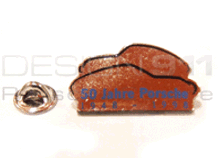 Pin Badge '50 Jahre Porsche 1948-1998' Silver