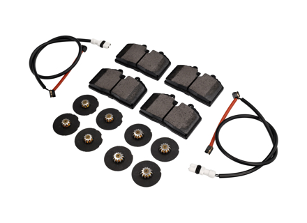 REAR Brake pads, sensors, shims kit Porsche 993 C2 Brembo - 99635208600, 96535209601, 96435193903, 99361236501