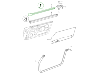 Türfensterdichtung. Porsche 964 Speedster 1993-94 - 96453127900, 96453127901, 96453128000, 96453128001
