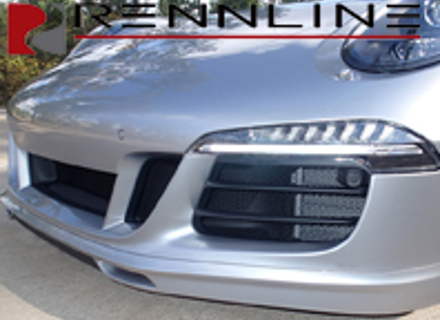 Rennline Front Bumper Wire Mesh Grill Kit Black. Porsche 991.1 2012-16 - E100011112, E100012112, E100014112, E157.152, EE157152
