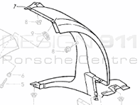 Wheel Arch Liner Front Back Porsche 964 Turbo - 96550420301, 96550420401, 99904900740 Wheel Arch Liner Front Back Porsche 964 Turbo - 96550420301, 96550420401, 99904900740