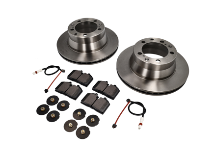 ACHTER Remblokken en Remschijfpakket. Porsche 964 C2 1991-93 GROTE REMKLAUW - 95135204102, 96435193903, 96461236501