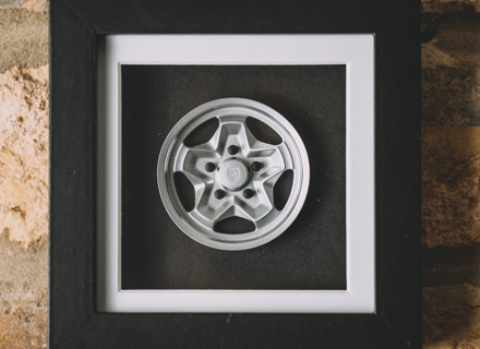 Modello ruota Cookie Cutter Porsche Art - Scatola incorniciata scala 1:8 - 91136102340, 91136102393