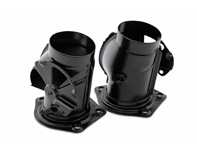 Aletas de calefacción del intercambiador de calor - Revestimiento en polvo negro, juego de 2. Porsche 911 - 90121100700, 90121100800, 90121100822, 90121100722 - 9210001B