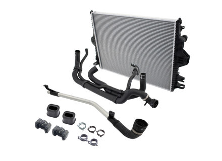 Kühlwasser mit Schläuchen, Mitte. Porsche 958 Cayenne 3.6L 2011–2018 - 95810613210, 95810640211, 95810640111