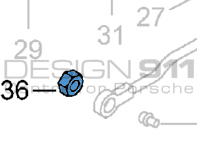 Cabriolet Capot Push Rod Ball Pin Nut. Porsche 986 Boxster - 90003400105, N01111811 Cabriolet Capot Push Rod Ball Pin Nut. Porsche 986 Boxster - 90003400105, N01111811