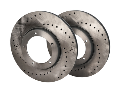 Brake Disc Rotor Front, Crossdrilled (Pair). Porsche 911 / 930 / 924 / 944 - 477405083D, 91135104120 - 911 351 041 20 rd
