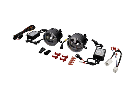 Faros antiniebla delanteros Black LED con DRL (Daytime Running Lights). Porsche 958 Cayena / Macan - 95863116700, 95563116300