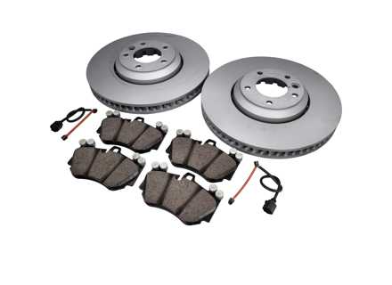 VORDERRAD-Bremsbeläge und Bremsscheibenpaket. Porsche Cayenne 955 V8 Turbo S - 95535140261F, 95535140161F, 95535193952, 95561236552 VORDERRAD-Bremsbeläge und Bremsscheibenpaket. Porsche Cayenne 955 V8 Turbo S - 95535140261F, 95535140161F, 95535193952, 95561236552