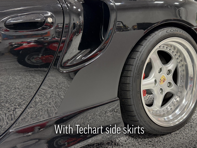 Protectores magnéticos contra piedras MagnaFin. Porsche 996 Turbo / GT2 2001-05 con faldones laterales Techart. - MF996T+TCFHE, MF996T+TDBHE