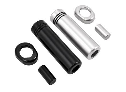 Handbremshebel und -knopf aus Aluminium. Porsche 944 / 968 - 839711327041, 944424259011AJ, 944424259014RB, 944424259017LD, 944424049001AJ, 94442405101, 94442405150 - DH60 SILVER, DH60 BLACK