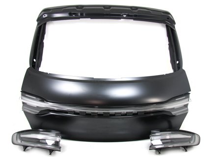 Kit de transformation de hayon arrière pour Macan MKI - Feux teintés noir inscription PORSCHE - 95B827041BYGRV, 95B04490502