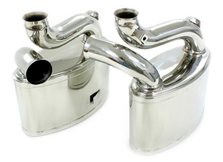 Exhaust Muffler / Silencer Sport System DesignTek for Porsche 993 Turbo / Turbo S - 99311104554, 99311104555, 99311104654, 99311104655 - 55-PS105, 125453