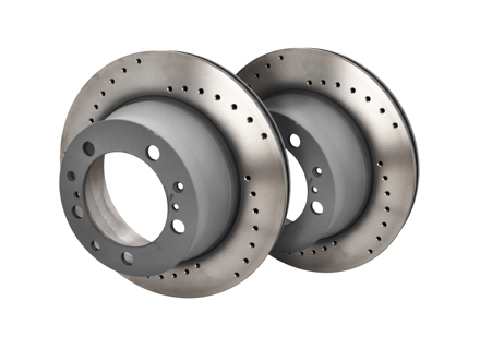 Sport-Bremsscheiben mit Loch (PAAR), hinten. Porsche 964 / 944 / 968 (OE-Teilenummer 95135204102 95135204105) - 95135204102, 95135204105, 95135204105, 275806C - 275806C, 951 352 041 05 RD