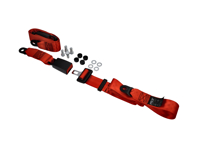 Cintura addominale posteriore statica a 2 punti in rosso (set di 2). Porsche 911 78-89 / 964 / 993 / 968 / 924 / 944 - 47785779570B, 911116 Cintura addominale posteriore statica a 2 punti in rosso (set di 2). Porsche 911 78-89 / 964 / 993 / 968 / 924 / 944 - 47785779570B, 911116