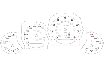 Wijzerplaat ingesteld, MPH. Porsche 958.2 Cayenne / Cayenne S / Cayenne GTS