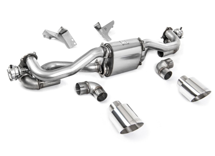 Milltek Sportauspuff Endschalldämpfer mit polierten Blenden. Porsche 718 Cayman GT4 / Boxster GTS 4.0L - 982251053E, 982251053K, 982251053F, 982251053H, 982251053D, 982251053G - SSXPO157