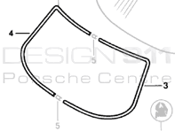 Front Screen Moulding Metal Black. Porsche 911 - 9115419110170K, 9115419120170K Front Screen Moulding Metal Black. Porsche 911 - 9115419110170K, 9115419120170K