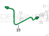 Brake Master Cylinder to Front Caliper Flexi Hose Brake Line, LEFT. Porsche 911 68-76 LHD - 90135561900, 90135561901, 90135561902 Brake Master Cylinder to Front Caliper Flexi Hose Brake Line, LEFT. Porsche 911 68-76 LHD - 90135561900, 90135561901, 90135561902