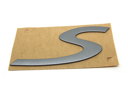 S - Plakette, Graphitgrau. Porsche 993 Carrera S - 9935592430161W, 9935592430161W