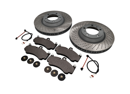 FRONT Brake Pads and Brake Disc Package. Porsche 996 GT3 2003>> Sebro - 9975140990, 99735141090, 99635194800, 99761267700, 99635208602