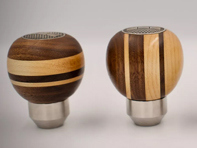 Walnut and maple wood gearshift knob. Porsche 356 - 69542419100, 69542419100/2 Walnut and maple wood gearshift knob. Porsche 356 - 69542419100, 69542419100/2