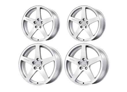 DD1 5-bouts lichtmetalen velgenset glanzend zilver. Porsche 992.1 GTS - 992.25.21.R.GS, 992.25.20.F.GS