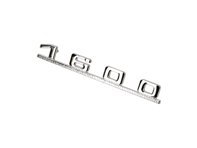 Achterembleem '1600', zilverkleurig. Porsche 356 - 64455931200